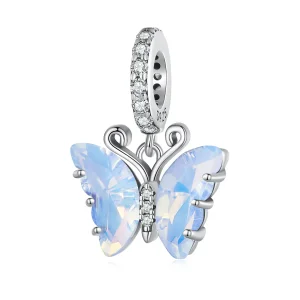 (bilde for) Pandora Style Blue Aurora Butterfly Dingle - SCC2305