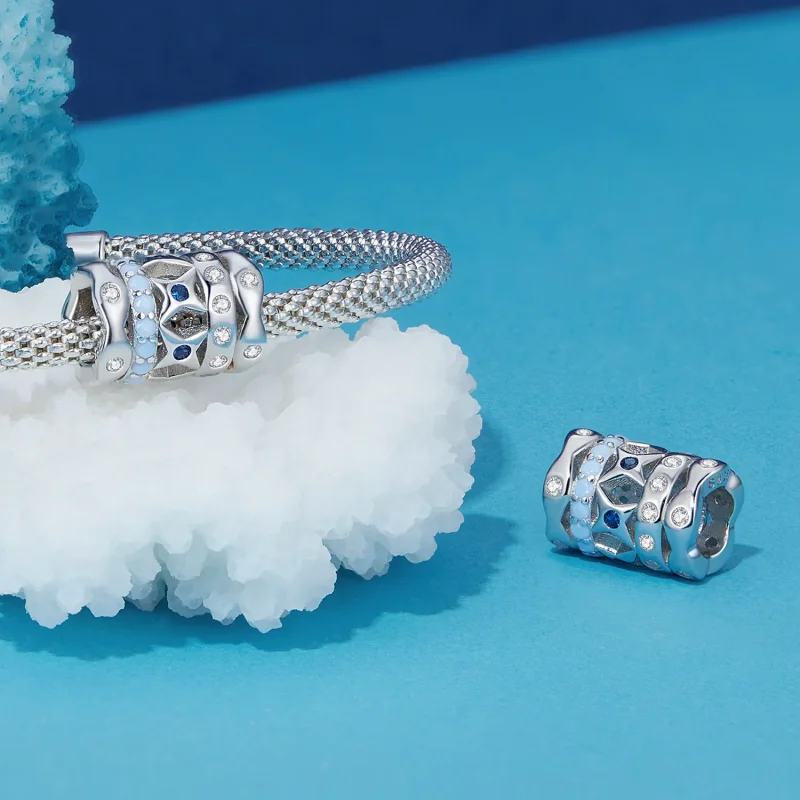 (bilde for) Pandora Style Blue Star Charm - BSC919 - Vis 4