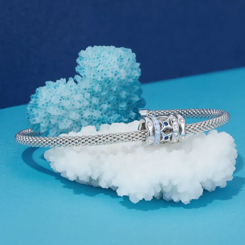 (bilde for) Pandora Style Blue Star Charm - BSC919 - Vis 5