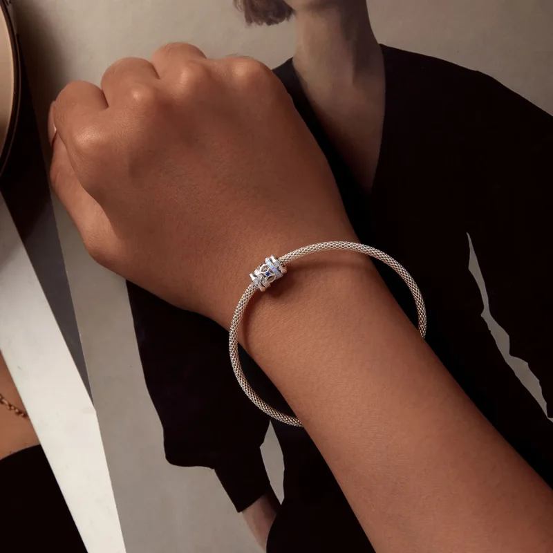 (bilde for) Pandora Style Blue Star Charm - BSC919 - Vis 6