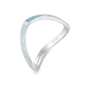 (bilde for) Pandora Style Blue Wish Bone Ring - SCR945-LB