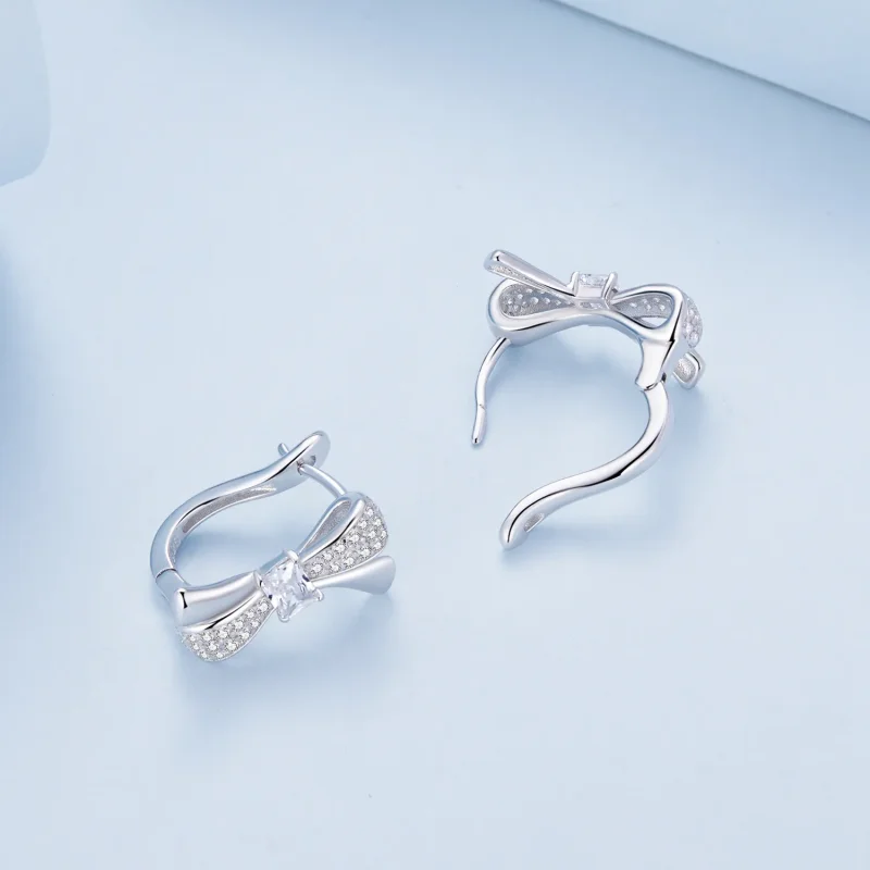 (bilde for) Pandora Style Bue Hoop øredobber - BSE810 - Vis 4
