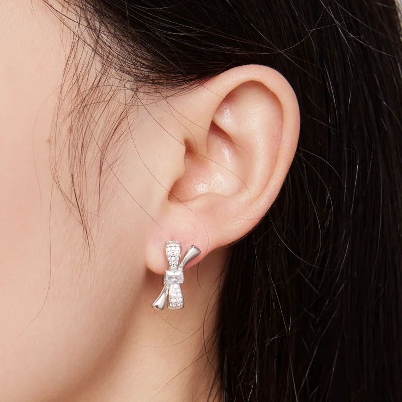 (bilde for) Pandora Style Bue Hoop øredobber - BSE810 - Vis 5