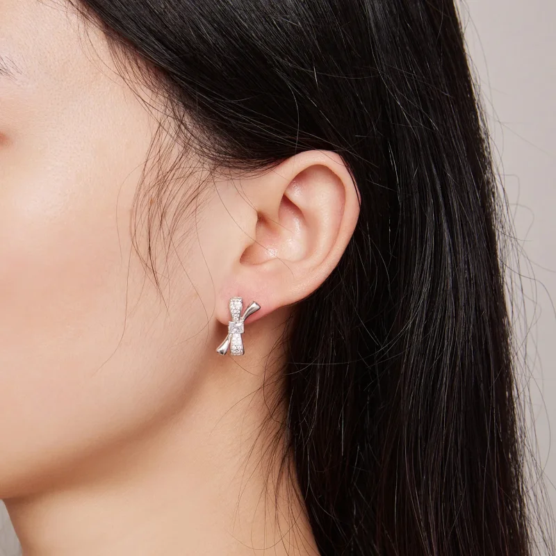 (bilde for) Pandora Style Bue Hoop øredobber - BSE810 - Vis 7