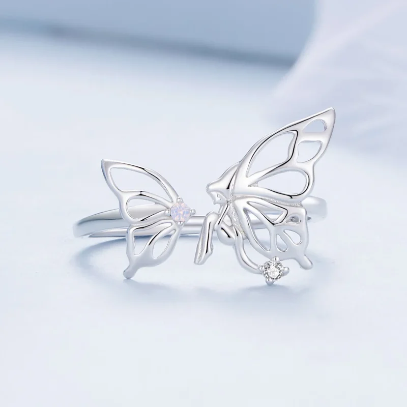 (bilde for) Pandora Style Butterfly Alv Ring - BSR484-E - Vis 3