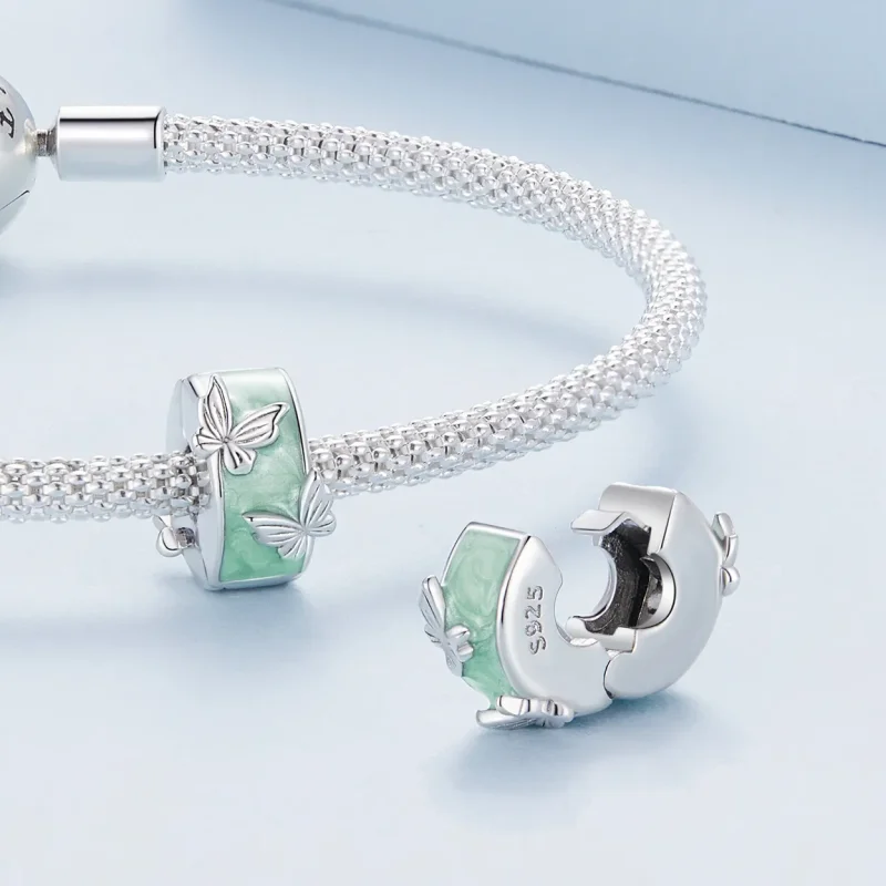 (bilde for) Pandora Style Butterfly Clip - BSC840 - Vis 4