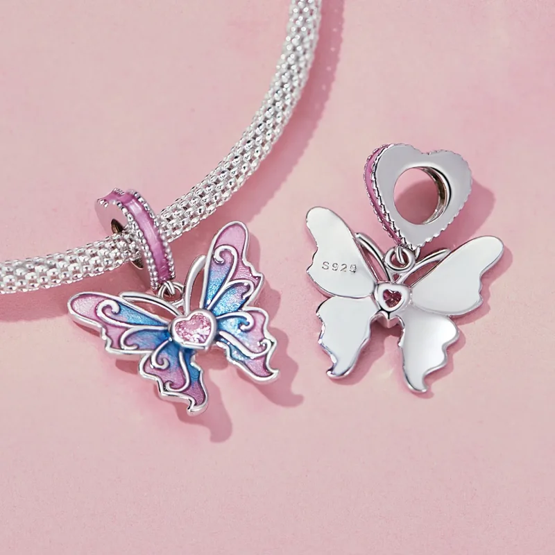 (bilde for) Pandora Style Butterfly Fairy Dingle - SCC2472 - Vis 4