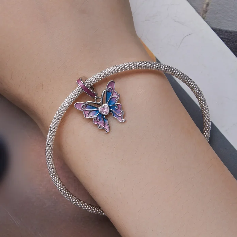 (bilde for) Pandora Style Butterfly Fairy Dingle - SCC2472 - Vis 8