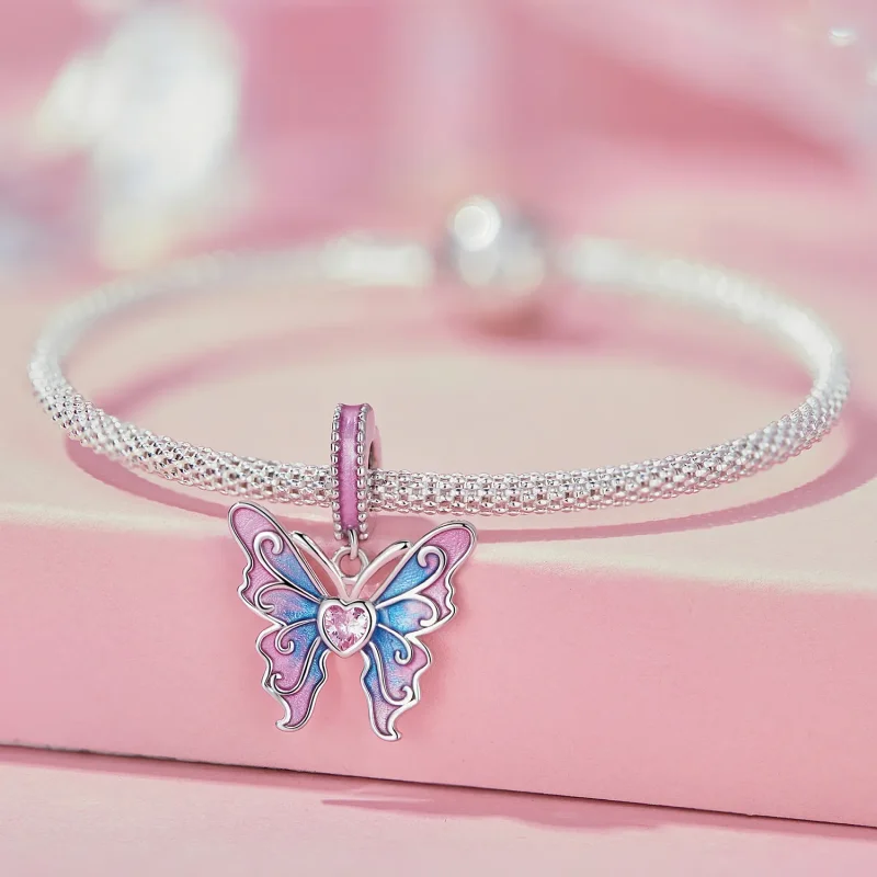 (bilde for) Pandora Style Butterfly Fairy Dingle - SCC2472 - Vis 9
