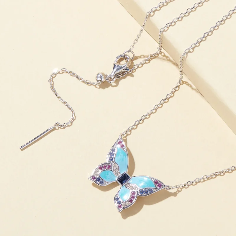 (bilde for) Pandora Style Butterfly Halskjede - BSN306 - Vis 4