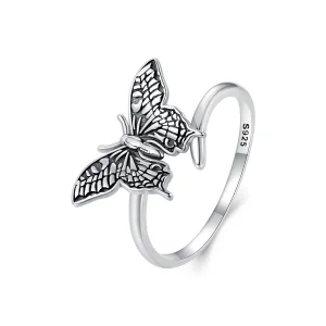 (bilde for) Pandora Style Butterfly Open Ring - SCR966-E