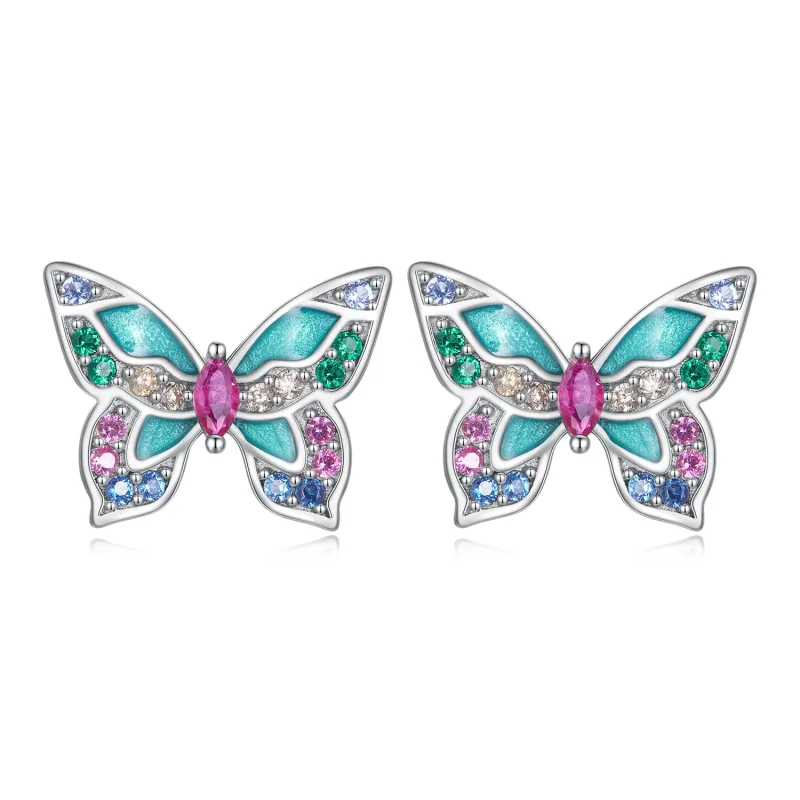 (bilde for) Pandora Style Butterfly Studs øredobber - BSE807 - Vis 3
