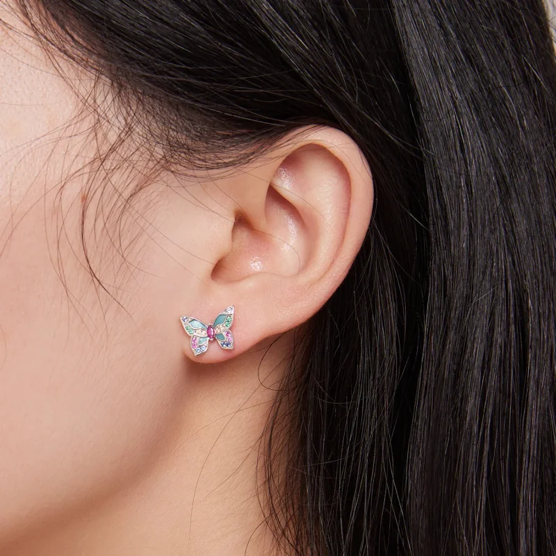 (bilde for) Pandora Style Butterfly Studs øredobber - BSE807 - Vis 6