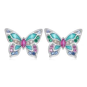 (bilde for) Pandora Style Butterfly Studs øredobber - BSE807