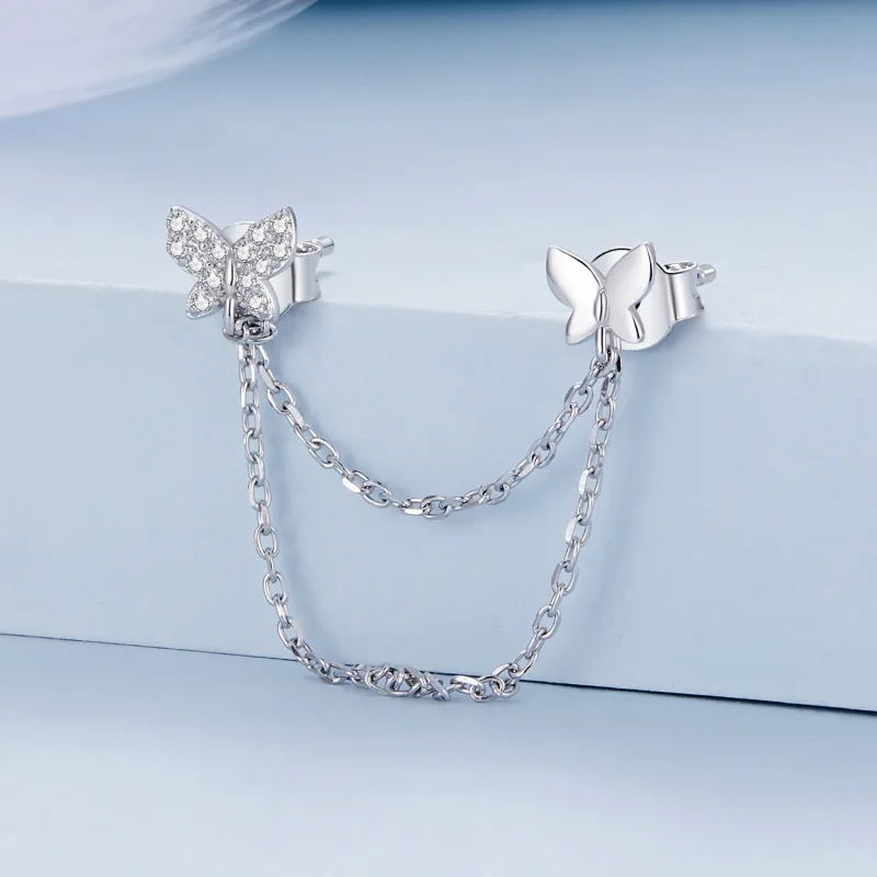 (bilde for) Pandora Style Butterfly Studs øredobber - BSE876 - Vis 2