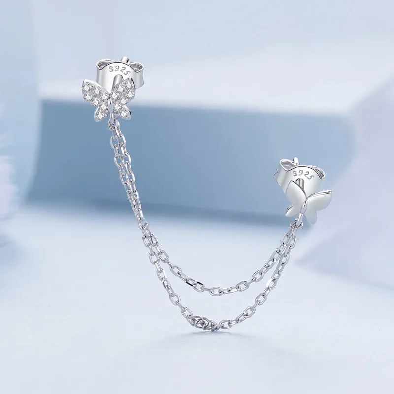 (bilde for) Pandora Style Butterfly Studs øredobber - BSE876 - Vis 3