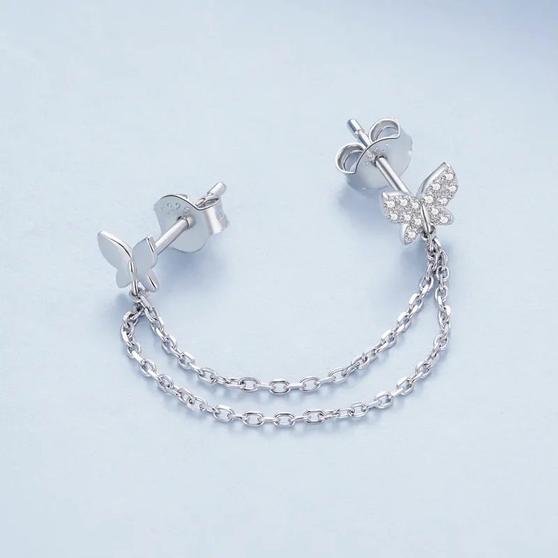 (bilde for) Pandora Style Butterfly Studs øredobber - BSE876 - Vis 4