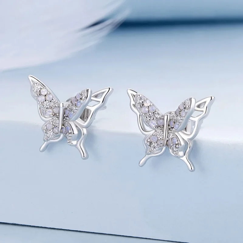 (bilde for) Pandora Style Butterfly Studs øredobber - BSE910 - Vis 2