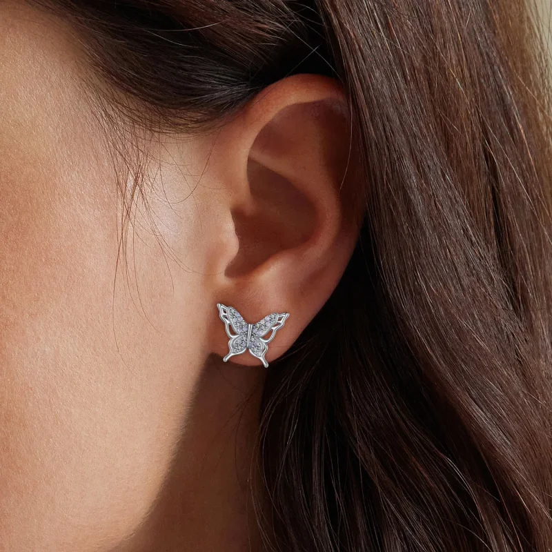 (bilde for) Pandora Style Butterfly Studs øredobber - BSE910 - Vis 6