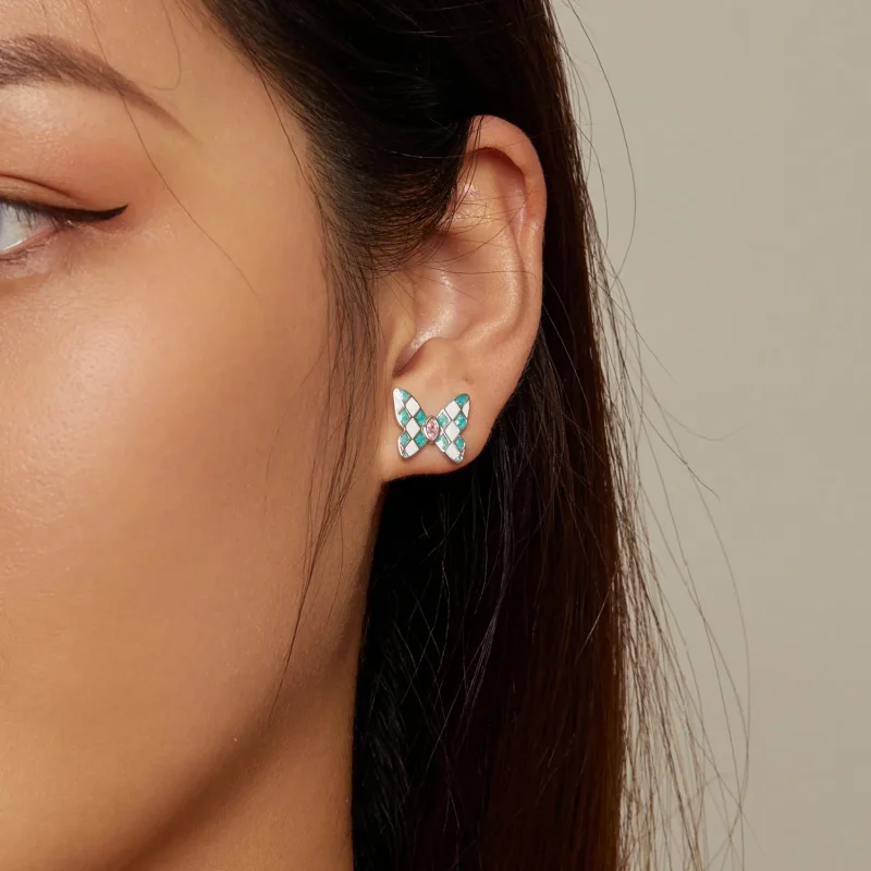 (bilde for) Pandora Style Butterfly Studs øredobber - SCE1610 - Vis 5