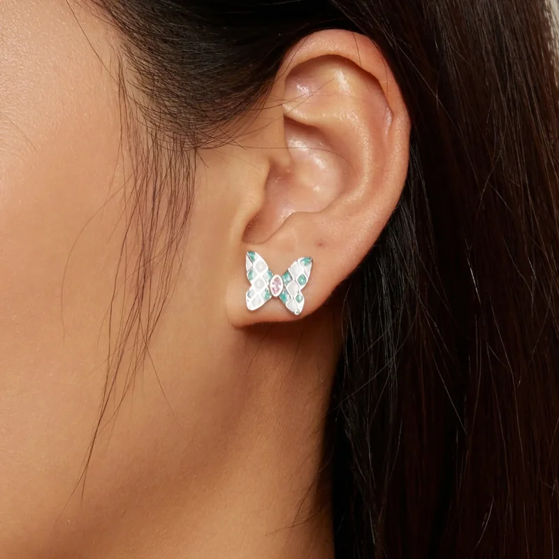 (bilde for) Pandora Style Butterfly Studs øredobber - SCE1610 - Vis 7