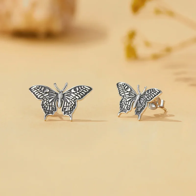 (bilde for) Pandora Style Butterfly Studs øredobber - SCE1637 - Vis 2