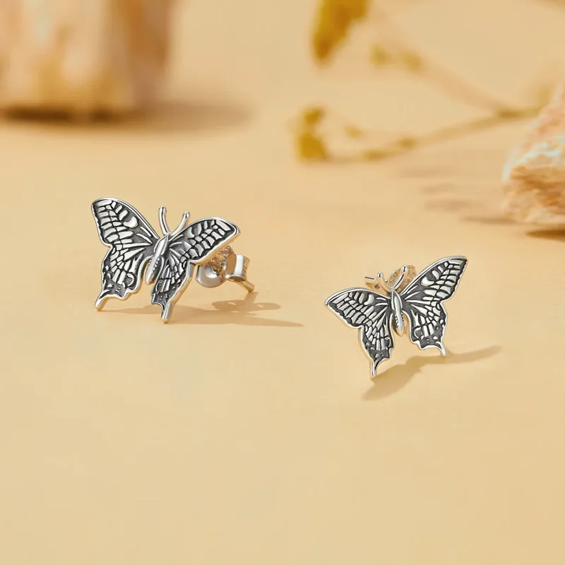 (bilde for) Pandora Style Butterfly Studs øredobber - SCE1637 - Vis 3