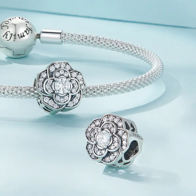 (bilde for) Pandora Style Camellia Charm - SCC2493 - Vis 4