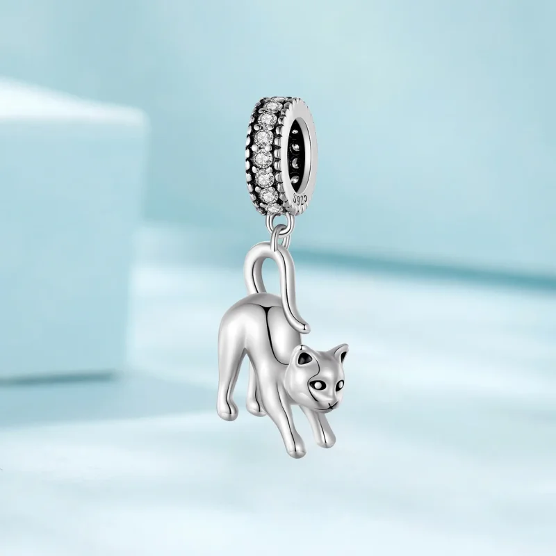 (bilde for) Pandora Style Cat Dangle - SCC2595 - Vis 2