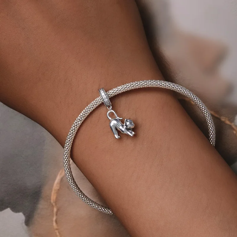 (bilde for) Pandora Style Cat Dangle - SCC2595 - Vis 7