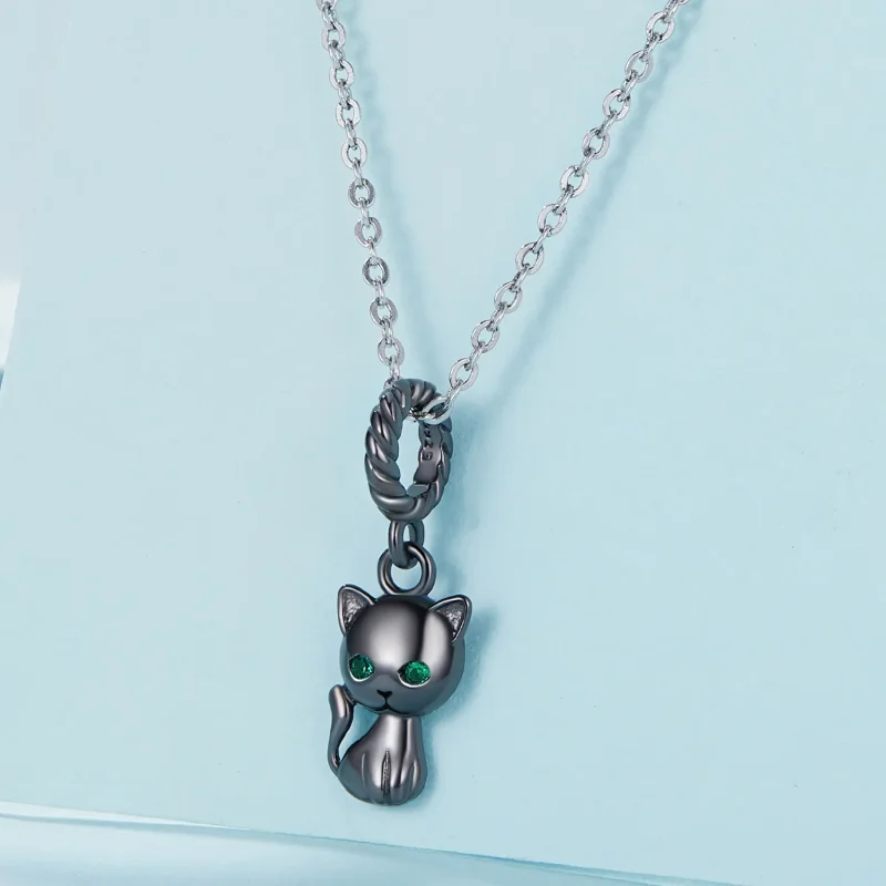 (bilde for) Pandora Style Cat Dangle - SCX122-D - Vis 2
