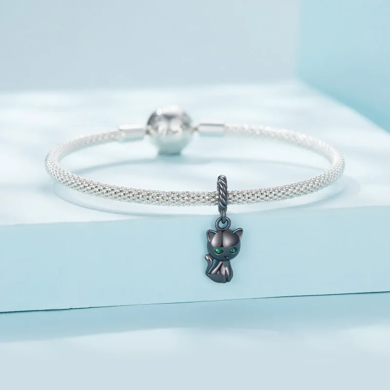 (bilde for) Pandora Style Cat Dangle - SCX122-D - Vis 3