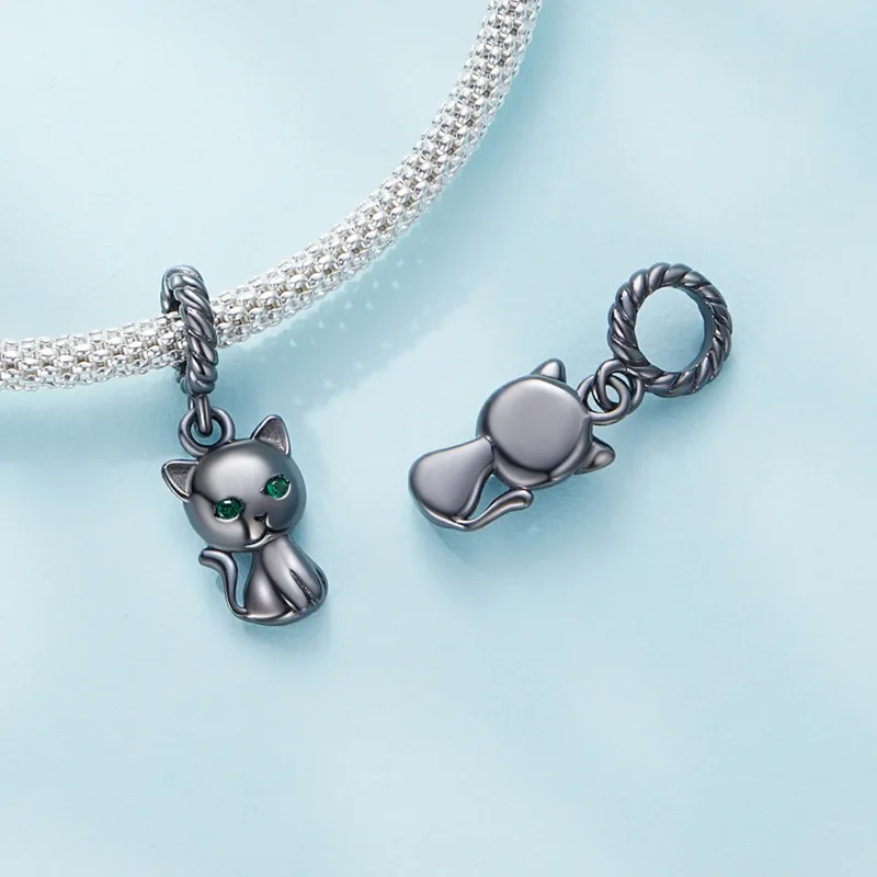 (bilde for) Pandora Style Cat Dangle - SCX122-D - Vis 4
