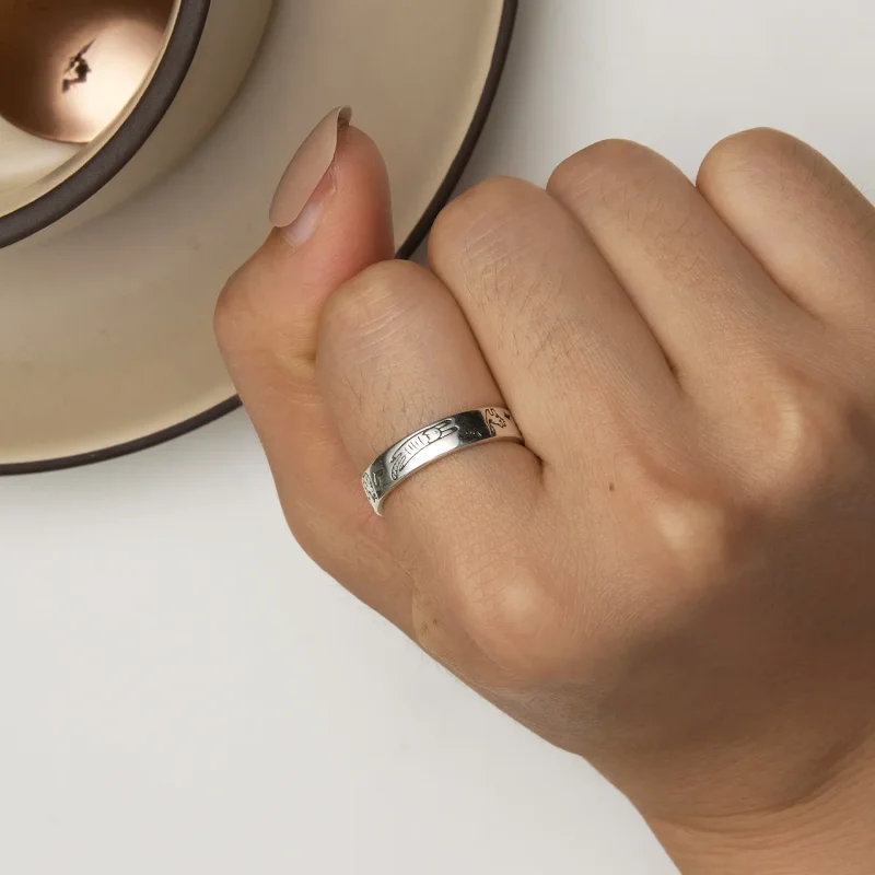 (bilde for) Pandora Style Cat Doodle Ring - SCR951-E - Vis 6