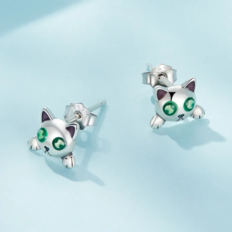 (bilde for) Pandora Style Cat Glow-In-The-Dark ørepynt - SCE1643 - Vis 3