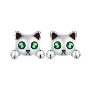 (bilde for) Pandora Style Cat Glow-In-The-Dark ørepynt - SCE1643