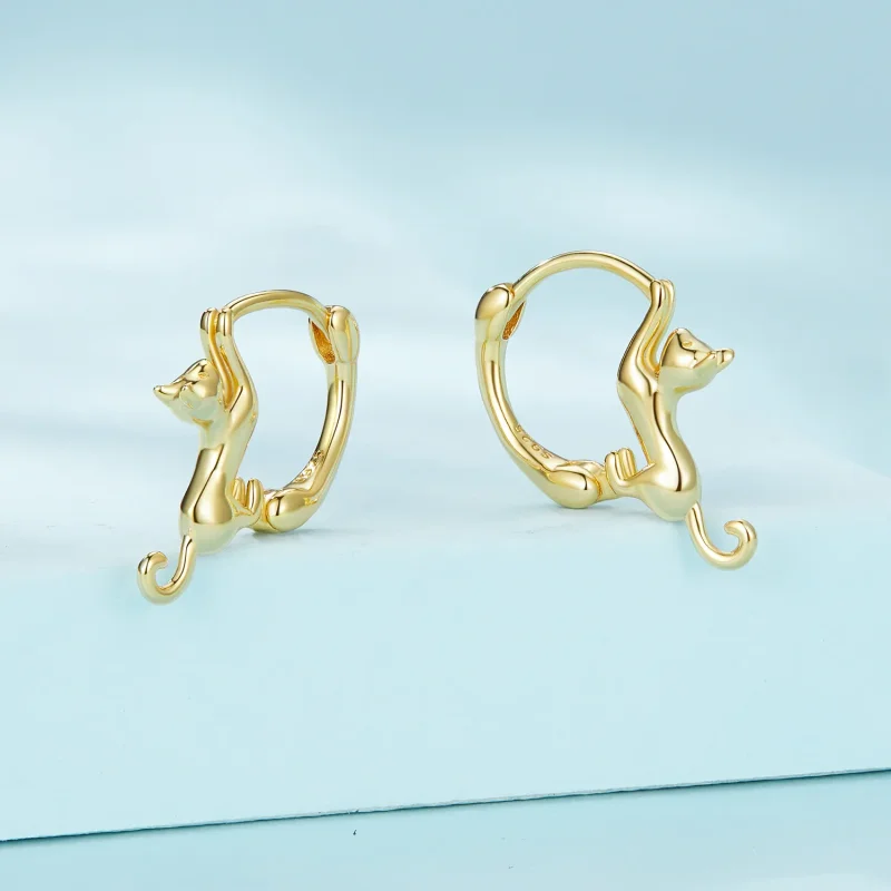 (bilde for) Pandora Style Cat Hoop øredobber - SCE1488-LB - Vis 2