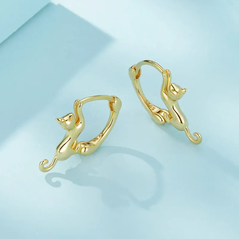 (bilde for) Pandora Style Cat Hoop øredobber - SCE1488-LB - Vis 3