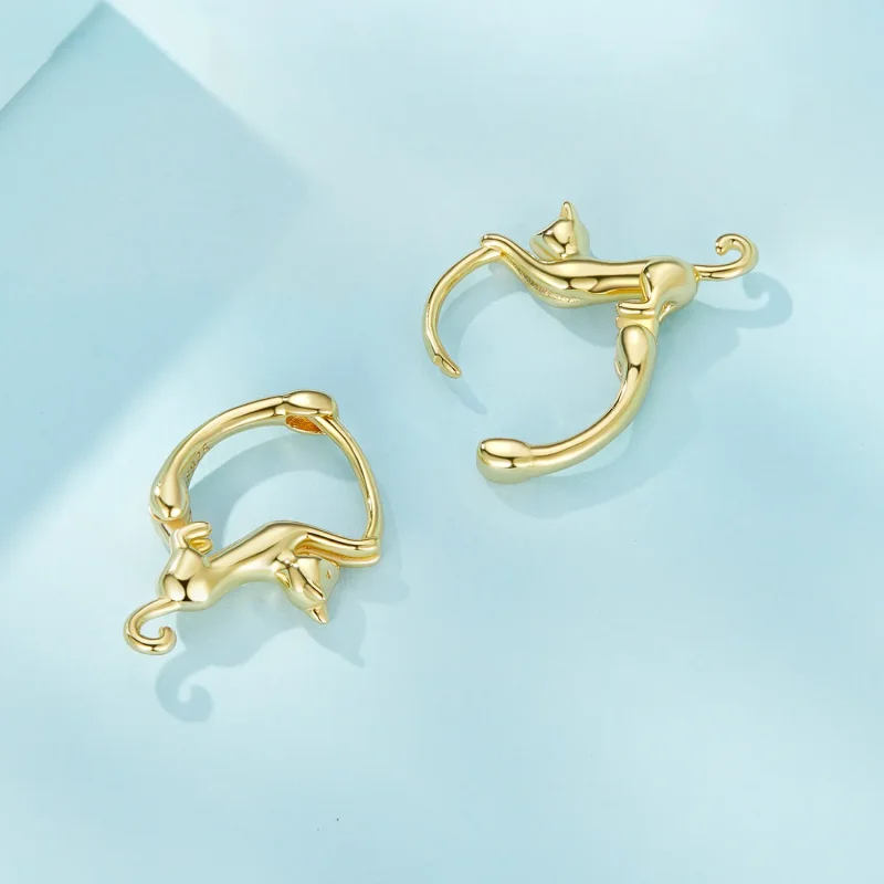 (bilde for) Pandora Style Cat Hoop øredobber - SCE1488-LB - Vis 4
