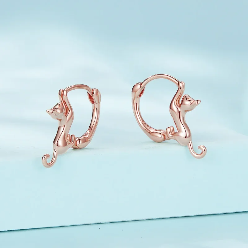 (bilde for) Pandora Style Cat Hoop øredobber - SCE1488-LC - Vis 2