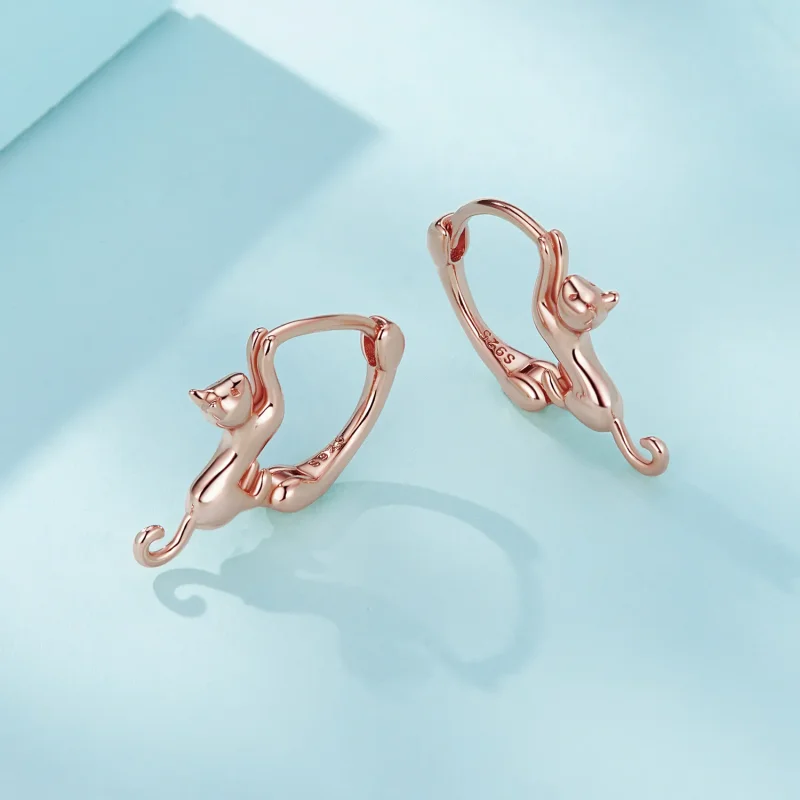 (bilde for) Pandora Style Cat Hoop øredobber - SCE1488-LC - Vis 3