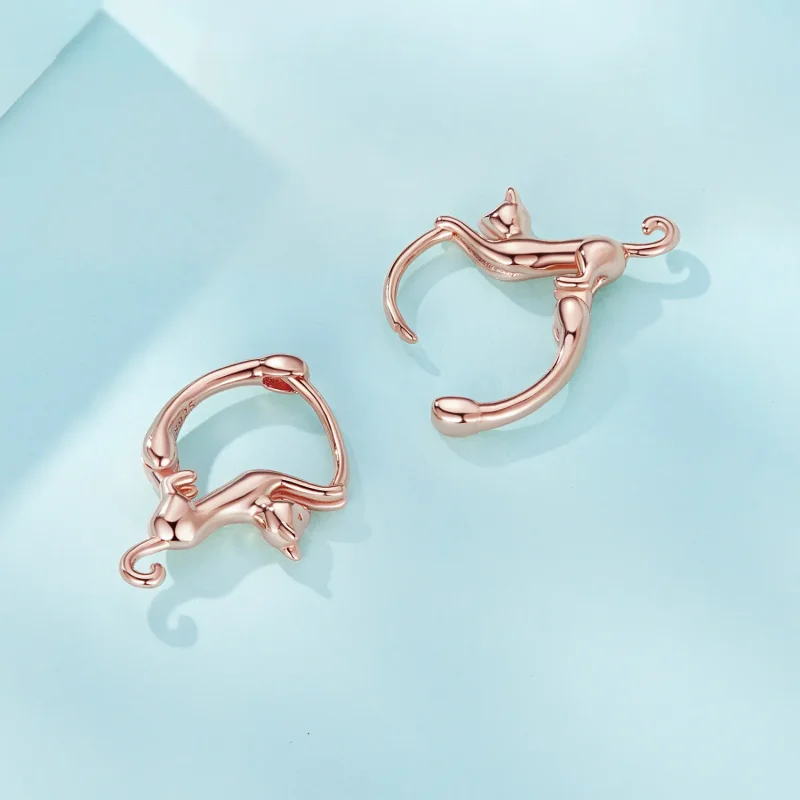 (bilde for) Pandora Style Cat Hoop øredobber - SCE1488-LC - Vis 4