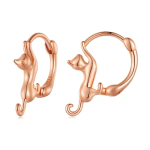 (bilde for) Pandora Style Cat Hoop øredobber - SCE1488-LC
