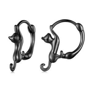(bilde for) Pandora Style Cat Hoop øredobber - SCE1488-LD