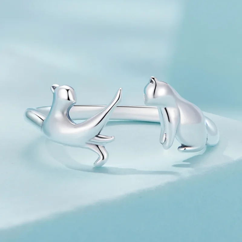 (bilde for) Pandora Style Cat Open Ring - SCR917 - Vis 3