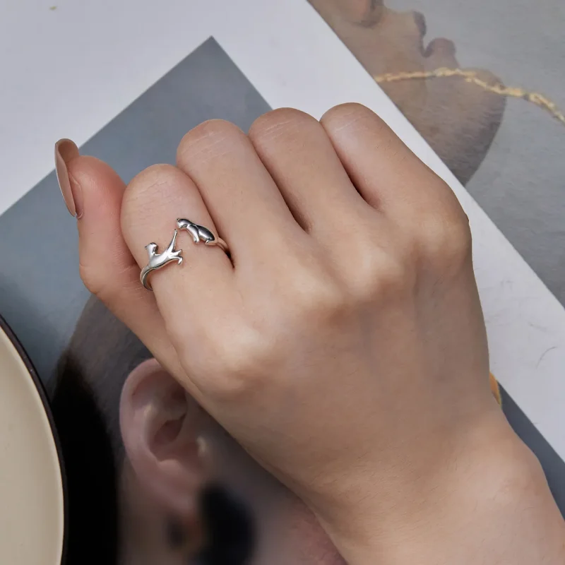 (bilde for) Pandora Style Cat Open Ring - SCR917 - Vis 6