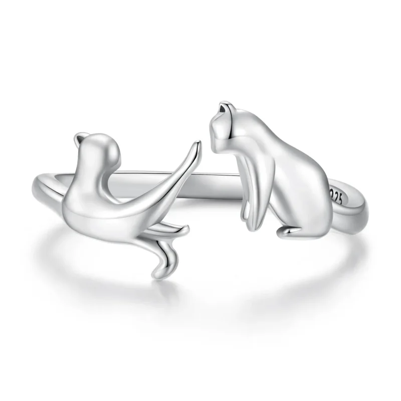 (bilde for) Pandora Style Cat Open Ring - SCR917 - Vis 8