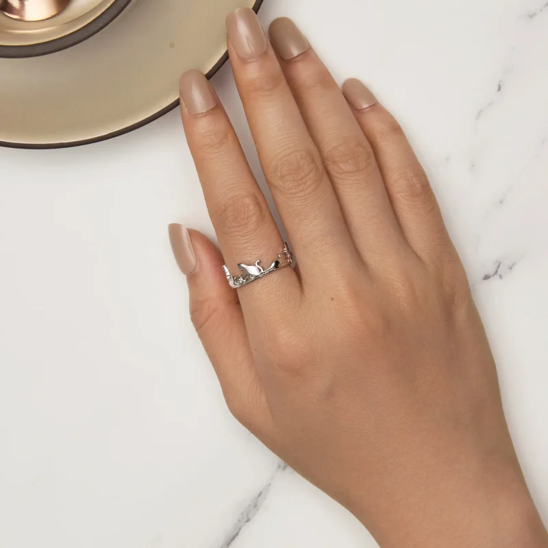 (bilde for) Pandora Style Cat Ring - SCR944-E - Vis 3