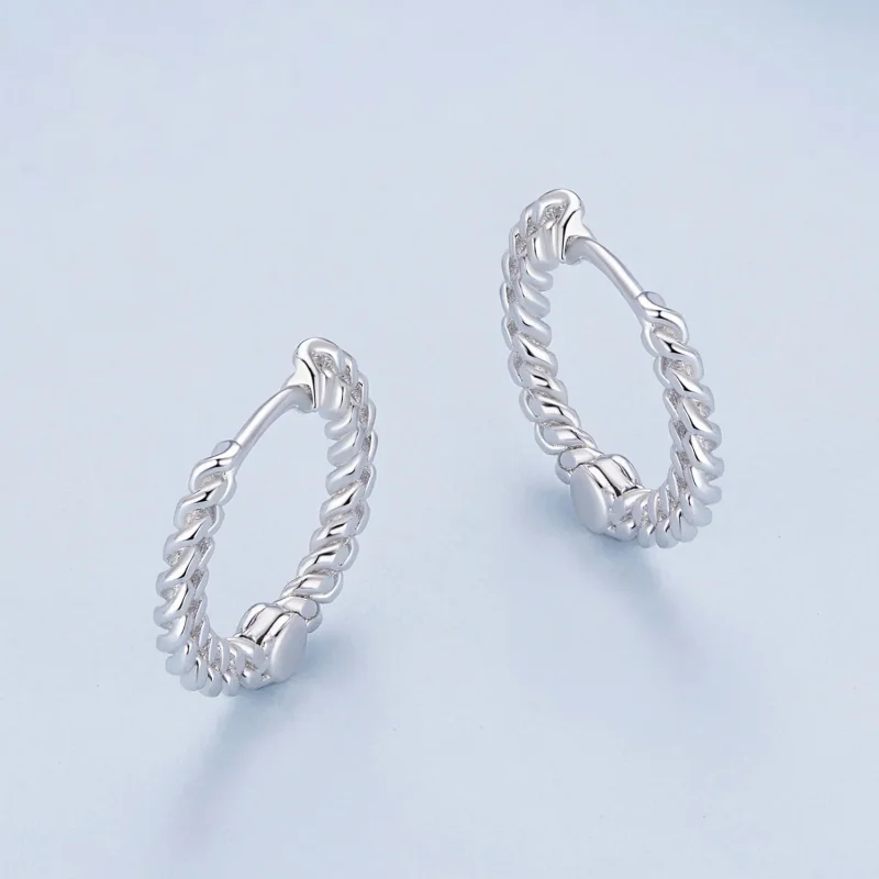 (bilde for) Pandora Style Chain Hoop øredobber - BSE906 - Vis 3