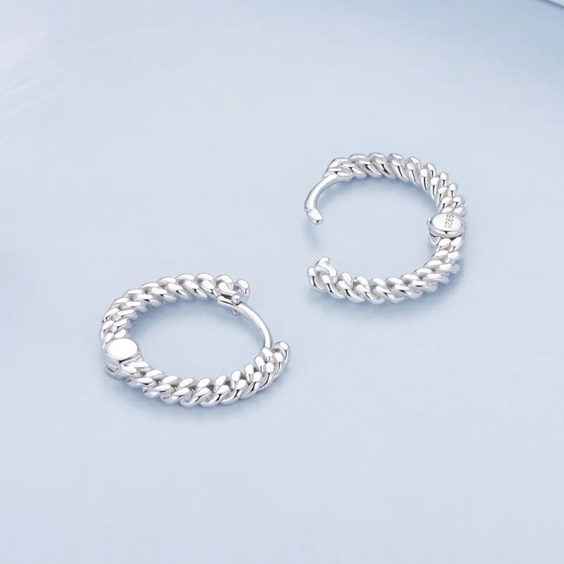 (bilde for) Pandora Style Chain Hoop øredobber - BSE906 - Vis 4
